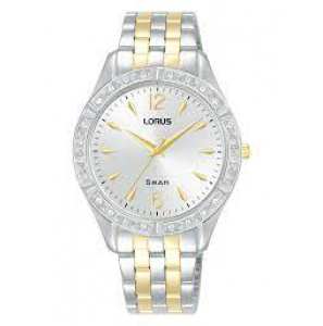 Lorus dames bicolour bracelet 50m wr crystal glas - 3240499