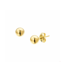 Goud oorknoppen bol 5 mm - 3241594