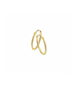 Goud oorringen ronde buis 1.3x17 mm - 3230871