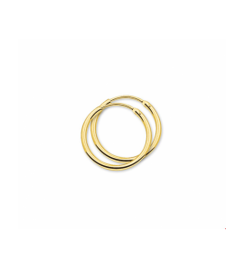 Goud oorringen ronde buis 1.5x20 mm - 3230875