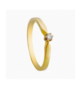 Eclat geelgouden ring solitair met 0.07 crt VS/SI - 3240570