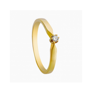 Eclat geelgouden ring solitair met 0.07 crt VS/SI - 3240570