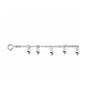 Zilver enkelbandje bolletjes 1,8 mm 24 cm - 3240062