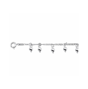 Zilver enkelbandje bolletjes 1,8 mm 24 cm - 3240062