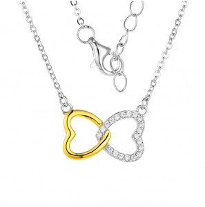 MY iMenso ODM "Doppia Cuore" pendant (925/0,5Mgold-plated) - 3240619