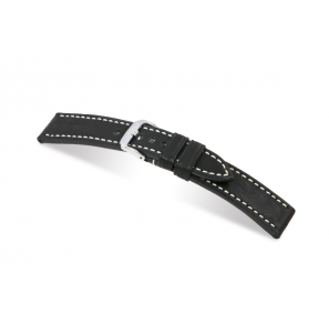 Happel Lederband Tucson (vintage) 22 mm zwart - 3240642