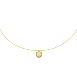 Jackie SUNFLOWER ENGRAVING NECKLACE - 40/42/44CM - 585 - 3240663