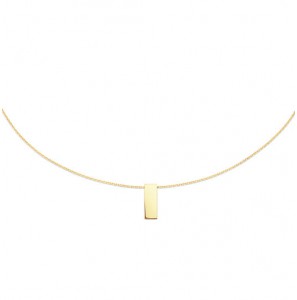 Jackie ENGRAVING BAR NECKLACE - 40/42,5/45CM - 585 - 3240664
