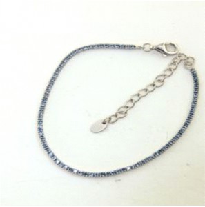 MY iMenso ODM "Tennis sapphire 2mm CZ" bracelet (925/rhod-plated) 15+4cm - 3240698