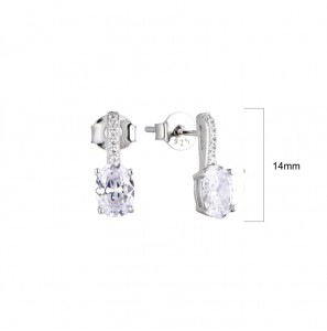 MY iMenso ODM "Elena Crystal CZ" earrings (925/rhod-plated) - 3240706