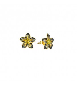 MY iMenso ODM "Enemal blue" earring (925/0,5Mgold-plated) - 3240710