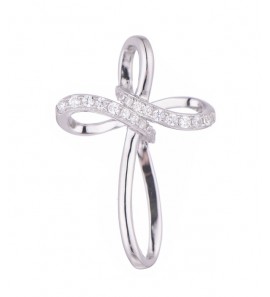 MY iMenso ODM "Cross Olivia" pendant (925/rhod-plated) - 3240713