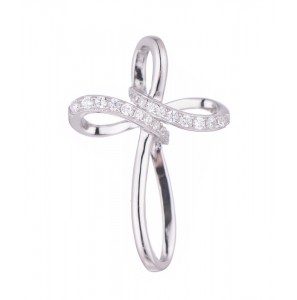 MY iMenso ODM "Cross Olivia" pendant (925/rhod-plated) - 3240713