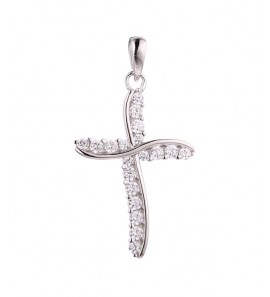 MY iMenso ODM "Cross Cynthia" pendant (925/rhod-plated) - 3240714