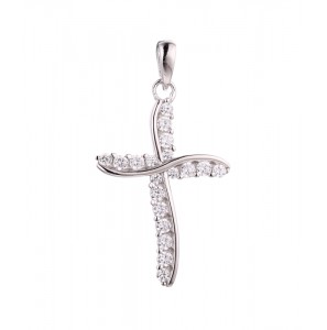 MY iMenso ODM "Cross Cynthia" pendant (925/rhod-plated) - 3240714