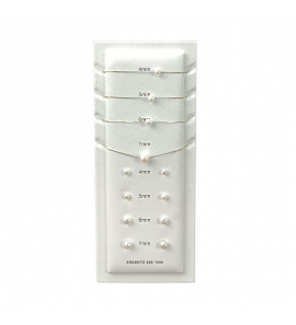 Zilver verguld venetiaans collier met zw parel 5 mm - 3240720