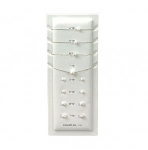 Zilver verguld venetiaans collier met zw parel 5 mm - 3240720