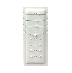 Zilver verguld oorknop met zw parel 6 mm - 3240725