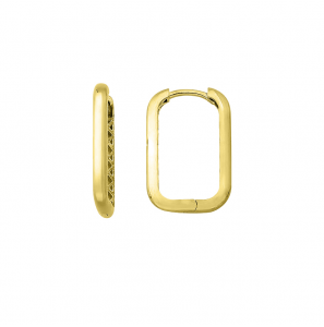 MY iMenso GOLD Creoli earrings "Quovali CZ 21,5mm" (14k gold) - 3240736