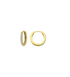 MY iMenso GOLD Creoli earrings "Stretta CZ 2,3x12mm" (14k gold) - 3240743