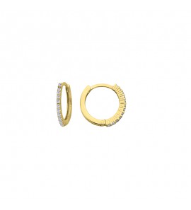 MY iMenso GOLD Creoli earrings " Zirconi 1,5x13mm" (14k gold) - 3240744