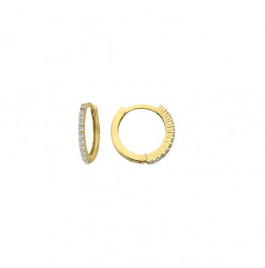 MY iMenso GOLD Creoli earrings " Zirconi 1,5x13mm" (14k gold) - 3240744