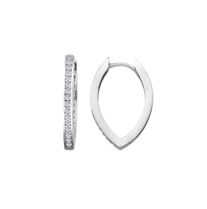 MY iMenso Creoli creol "Dritto CZ 24mm" (925/rhod-plated) - 3240745