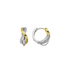 MY iMenso Creoli creol "Trecci CZ 14mm" 9251Mgold-ptd) - 3240751