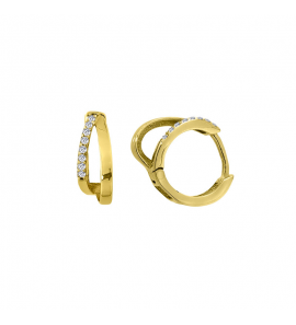 MY iMenso Creoli creol "Frivolo CZ 16,5mm" 9251Mgold-ptd) - 3240752