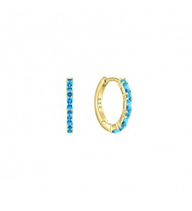 MY iMenso Creoli creol "Baquette aqua CZ 16mm" (925/1Mgold-plated) - 3240759