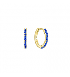 MY iMenso Creoli creol "Baquette blue CZ 16mm" (925/1Mgold-plated) - 3240760