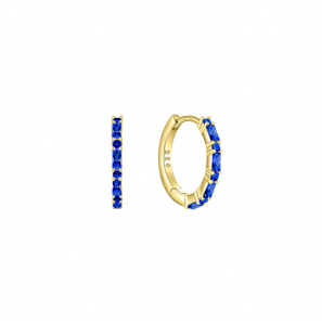MY iMenso Creoli creol "Baquette blue CZ 16mm" (925/1Mgold-plated) - 3240760