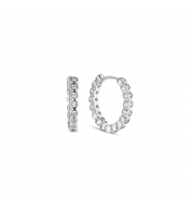 MY iMenso Creoli creol "Dotti CZ 17,5mm" (925/rhod-plated) - 3240766