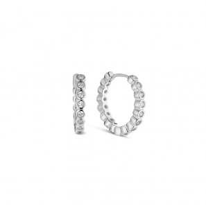 MY iMenso Creoli creol "Dotti CZ 17,5mm" (925/rhod-plated) - 3240766