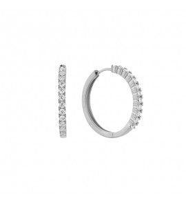 MY iMenso Creoli creol "Grandino CZ 21,5mm" (925/rhod-plated) - 3240767