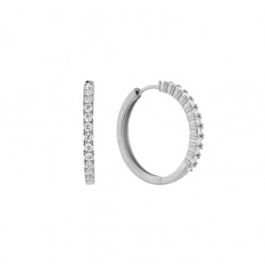 MY iMenso Creoli creol "Grandino CZ 21,5mm" (925/rhod-plated) - 3240767
