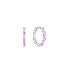 MY iMenso Creoli creol "Baquette pink CZ 16mm" (925/rhod-plated) - 3240768