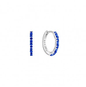MY iMenso Creoli creol "Baquette blue CZ 16mm" (925/rhod-plated) - 3240769