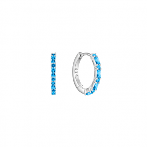 MY iMenso Creoli creol "Baquette aqua CZ 16mm" (925/rhod-plated) - 3240770
