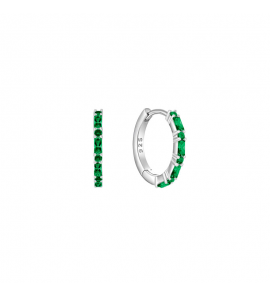 MY iMenso Creoli creol "Baquette emerald CZ 16mm" (925/rhod-plated) - 3240771