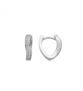 MY iMenso Creoli creol "Double CZ 17mm" (925/rhod-plated) - 3240774