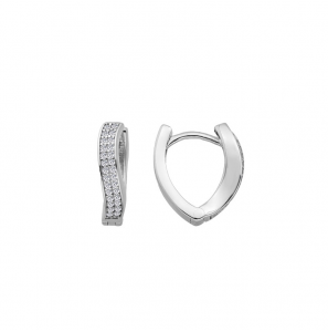 MY iMenso Creoli creol "Double CZ 17mm" (925/rhod-plated) - 3240774