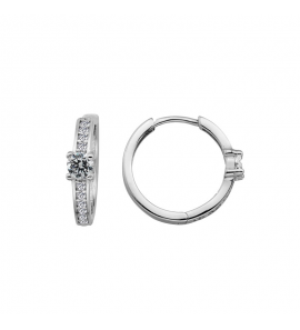 MY iMenso Creoli creol "Presente CZ 20mm" (925/rhod-plated) - 3240775