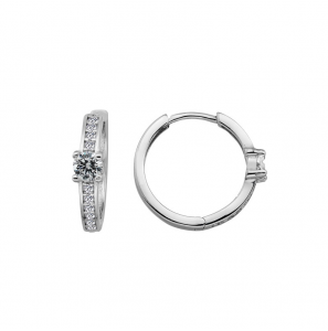 MY iMenso Creoli creol "Presente CZ 20mm" (925/rhod-plated) - 3240775