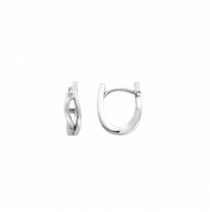 MY iMenso Creoli creol "Deli CZ 14mm" (925/rhod-plated) - 3240776