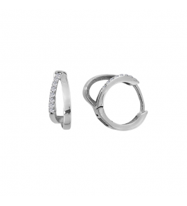 MY iMenso Creoli creol "Frivolo CZ 16,5mm" (925/rhod-plated) - 3240777