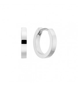 Zilver klap/oorringen 10x2.6 mm - 3240805