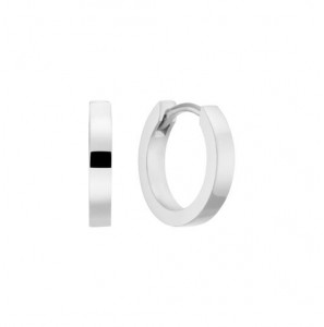 Zilver klap/oorringen 10x2.6 mm - 3240805