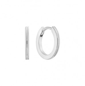 Zilver klap-oorringen bol 10x1.7 mm - 3240811