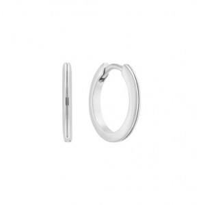 Zilver klap-oorringen bol 12x1.7 mm - 3240812